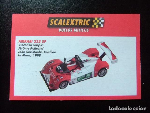Brinquedos antigos: AC SCALEXTRIC FICHA Ferrari 333 SP DUELOS MITICOS