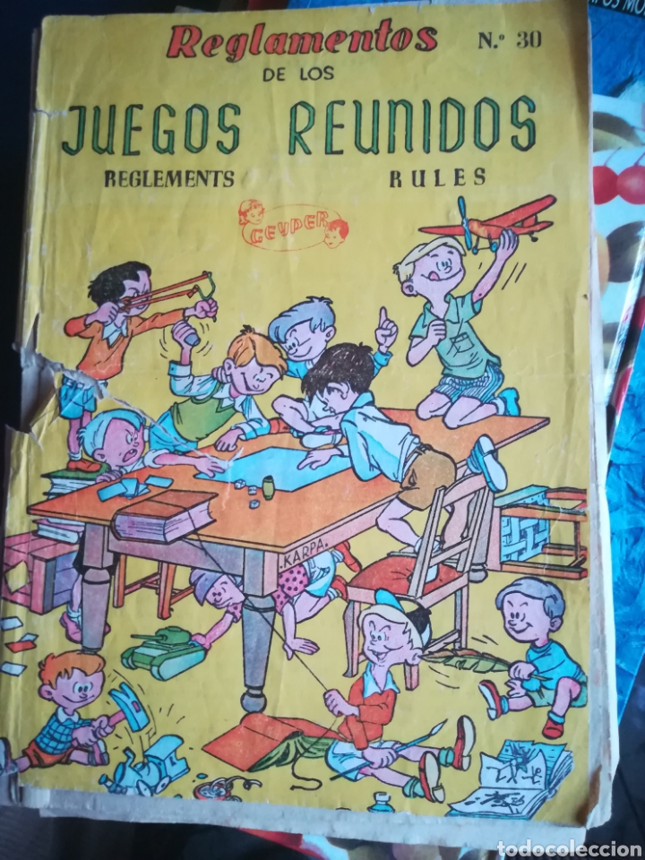 Brinquedos antigos: Reglamentos de los Juegos Reunidos, n&uacute;mero 30. Geyper. Varios idiomas