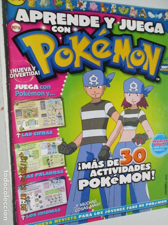 Brinquedos antigos: APRENDE Y JUEGA CON POKEMON N&ordm;  3 MAS DE 30 ACTIVIDADES POKEMON