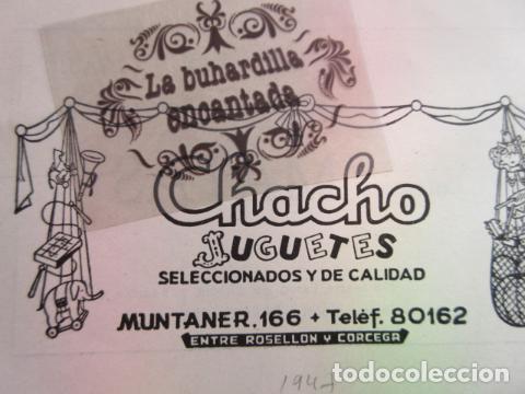 Brinquedos antigos: PUBLICIDAD 1947 - COLECCION JUGUETES - CHACHO JUGUETES MUNTANER 166 BARCELONA