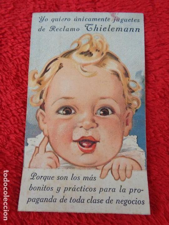 Juguetes antiguos: Antigua Tarjeta Display Publicidad de JUGUETES DE RECLAMO THIELEMANN. Con movimiento - a&ntilde;os 30 -RARO