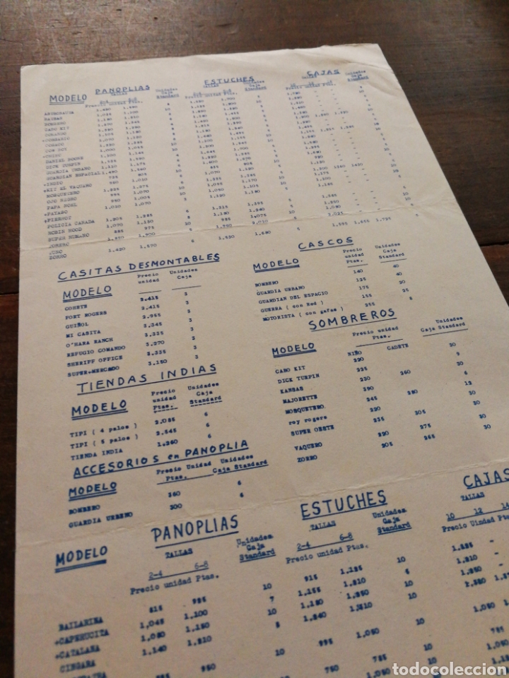 Juguetes antiguos: TARIFA DE PRECIOS SANTOS, MANUFACTURA DE JUGUETES (BARCELONA)- REFERENCIA ARTICULOS.