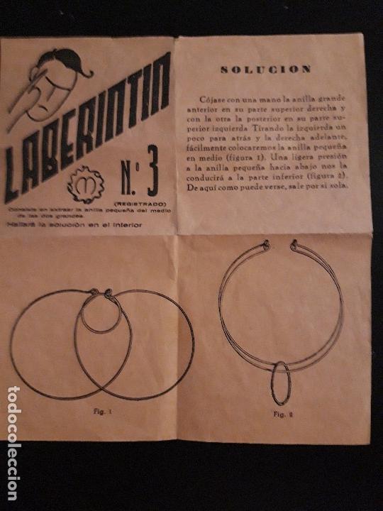 Brinquedos antigos: 1 PROSPECTO DEL JUEGO  **  LABERINTIN N.3 ...**  A&Ntilde;OS 40 ?