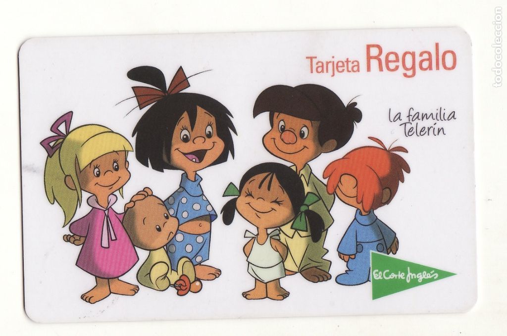 Giocattoli antichi: antigua targeta regalo el corte ingles la familia telerin