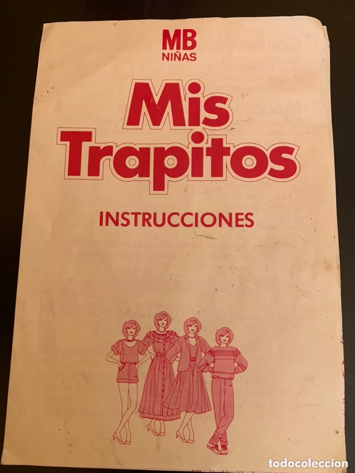 Giocattoli antichi: Manual de instrucciones del juego de MB ni&ntilde;as mis trapitos de 1984