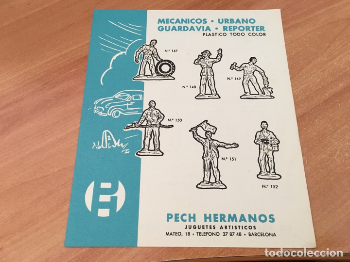 Juguetes antiguos: PECH HERMANOS MECANICOS URBANO GUARDAVIA REPORTER PLASTICO TODO COLOR HOJA CATALOGO (COIB37)