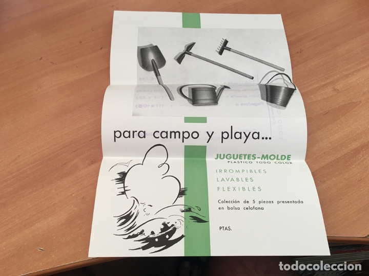 Juguetes antiguos: HOJA CATALOGO JUGUETES MOLDE PASTICO COLOR PARA CAMPO Y PLAYA (COIB36)
