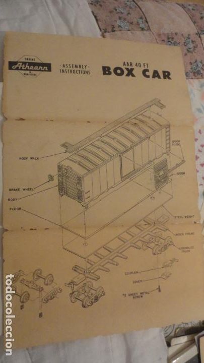 Juguetes antiguos: ANTIGUO PLANO.TREN A ESCALA? ATHEARN TRINS IN MINIATURE. AA 40 FT. BOY CAR.