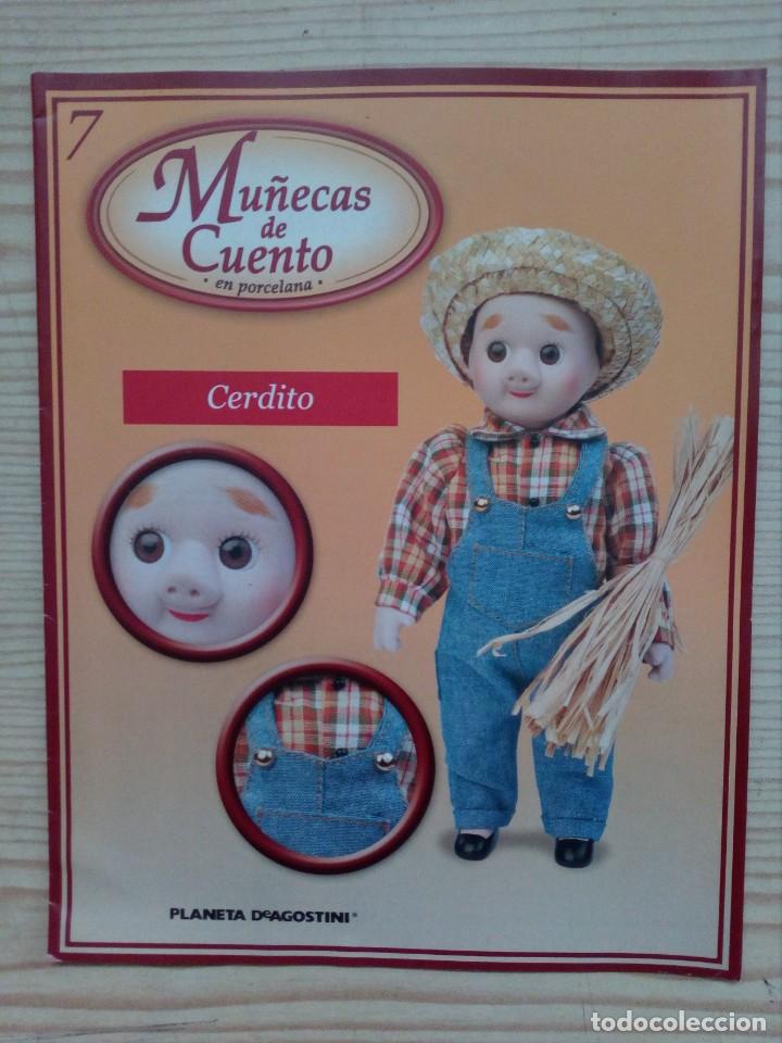Juguetes antiguos: Fasciculo Mu&ntilde;ecas De Cuento En Porcelana - 7 Cerdito