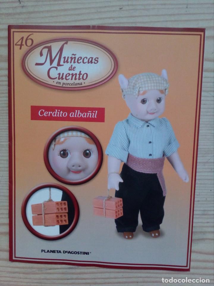 Juguetes antiguos: Fasciculo Mu&ntilde;ecas De Cuento En Porcelana - 46 Cerdito Alba&ntilde;il