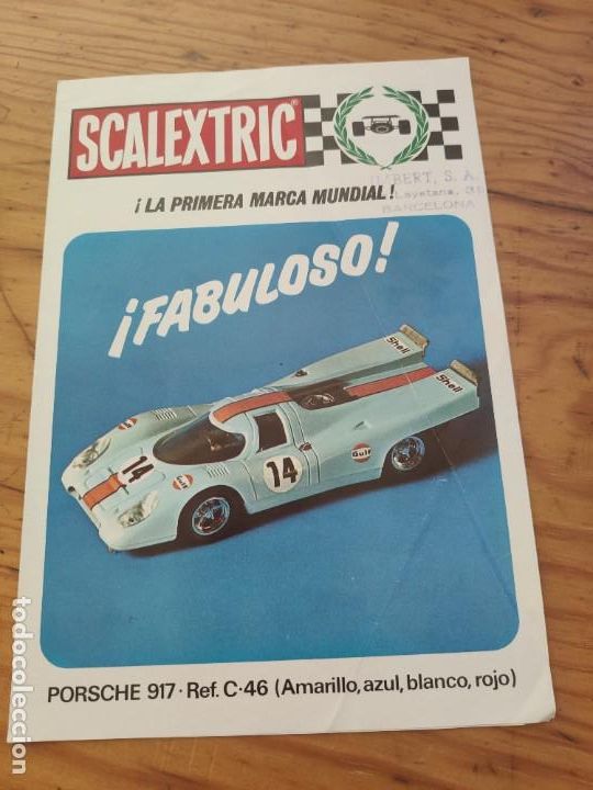 Old Toys: CATALOGO JUGUETES SCALEXTRIC DOBLE HOJA, ULTIMAS NOVEDADES 1972.