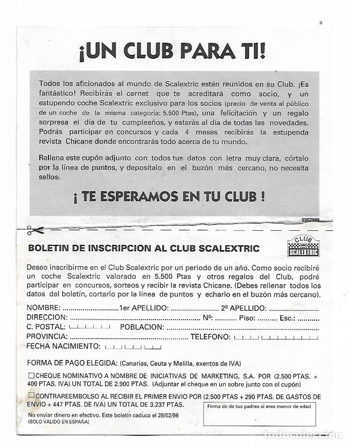 Old Toys: Boletin de inscripci&oacute;n al Club Scalextric