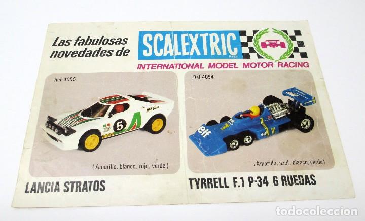 Giocattoli antichi: Folleto de novedades de Scalextric a&ntilde;os 70. 22 x 15 cm.