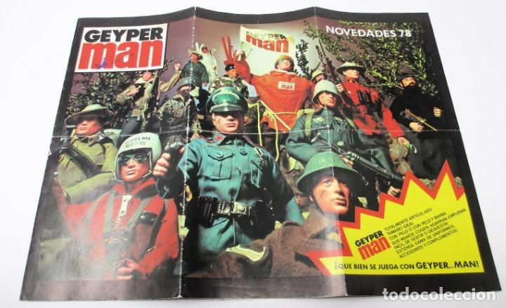 Giocattoli antichi: Cat&aacute;logo original de Novedades del a&ntilde;o 1978 de Geyperman. 4 p&aacute;ginas.