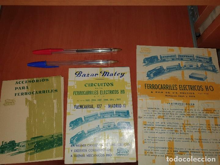 Old Toys: Paya, impresos publicitarios de ferrocarriles, desplegables y hoja