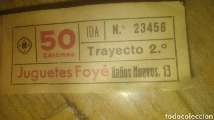 Old Toys: JUGUETES FOYE DE BARCELONA. 1 TICKET PATA IR A ESA JUGUETERIA. MUY RARO. VER FOTOS.