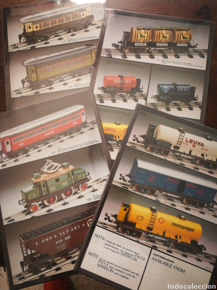 Old Toys: CAT&Aacute;LOGO 4 HOJAS JUGUETES PAY&Aacute;- TRENES METALICOS ESCALA O, TREN PAY&Aacute; (IBI, ALICANTE).