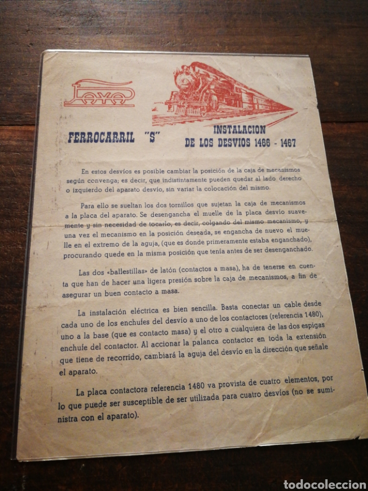 Old Toys: PUBLICIDAD JUGUETES PAY&Aacute;- FERROCARRIL S, INSTALACI&Oacute;N DE LOS DESV&Iacute;OS 1466-1467.