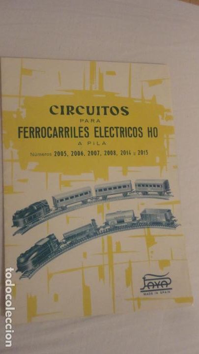 Juguetes antiguos: ANTIGUO FOLLETO.CIRCUITOS FERROCARRILES ELECTRICOS HO. 2005 2006 2007 2007 2008 2014 2015.PAYA 1962