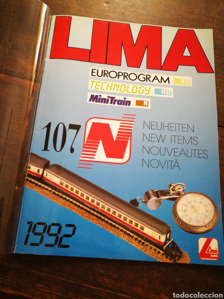 Juguetes antiguos: CAT&Aacute;LOGO LIMA (EUROPROGRAM)- FERROCARRILES TRENES MINIATURA EL&Eacute;CTRICOS HO, 1992.
