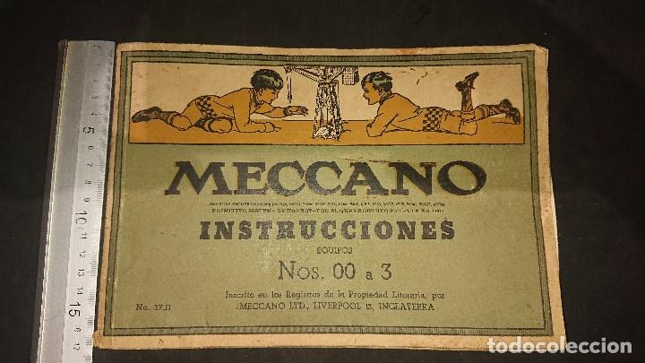 Old Toys: CATALOGO ANTIGUO MECCANO INSTRUCCIONES NOS 00 A 3 - NO 37.11 , CON FALLOS . LEER DESCRIPCION