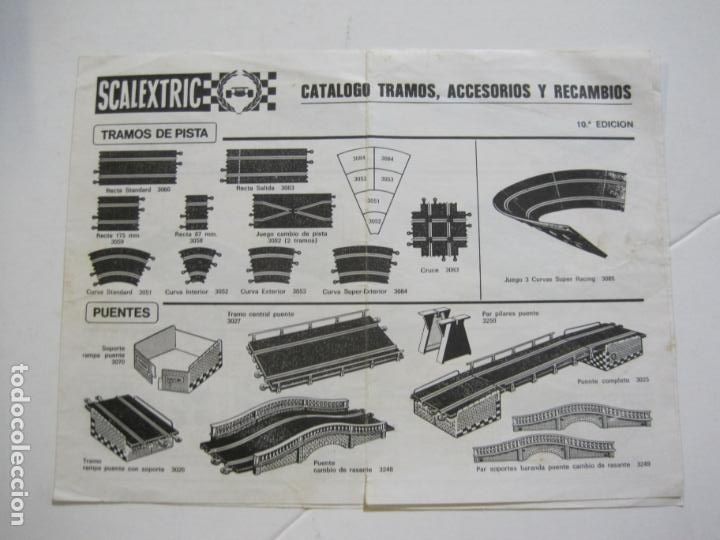 Juguetes antiguos: SCALEXTRIC-CATALOGO TRAMOS, ACCESORIOS Y RECAMBIOS-VER FOTOS-(K-1704)