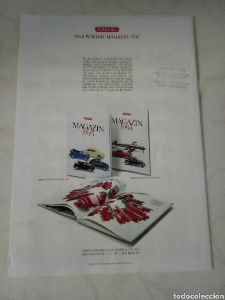 Juguetes antiguos: CAT&Aacute;LOGO WIKING 1995 - Foto 2