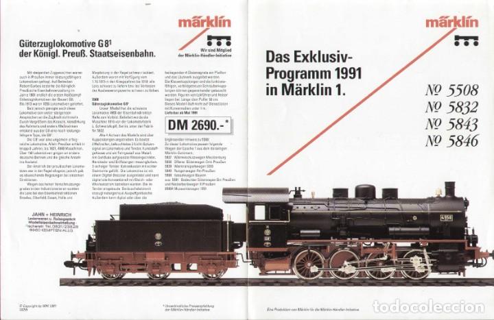 Juguetes antiguos: Cat&aacute;logo M&Auml;RKLIN 1991 Das Exclusiv-Programm Spur 1 - en alem&agrave;n - Foto 1