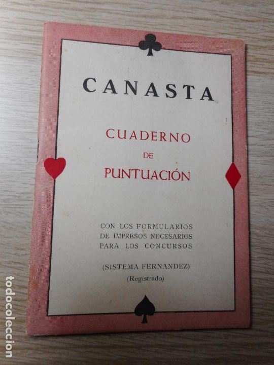 Brinquedos antigos: CUADERNO DE PUNTUACION. JUEGO LA CANASTA.EDITORIAL JUVENTUD.BARCELONA.