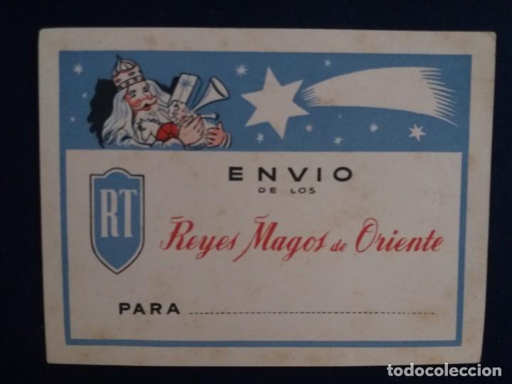 Giocattoli antichi: Tarjeta de envio de los Reyes magos a&ntilde;os 60