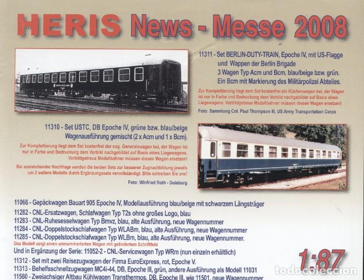 Brinquedos antigos: cat&aacute;logo HERIS 2008 News - Messe 1/87 - en alem&agrave;n