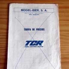 Juguetes antiguos: MODEL IBER - TCR - TARIFA PRECIOS - FEBRERO 1986 - FOLLETO CATALOGO DIPTICO