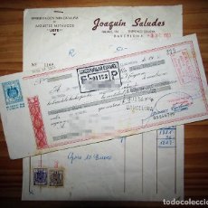Juguetes antiguos: ANTIGUA FACTURA Y RECIBO DE JOAQUIN SALUDES JUGUETES JEFE - AÑO 1963 - UNICA EN TODOCOLECCION. Lote 363186390