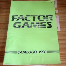 Juguetes antiguos: FACTOR GAMES - ANTIGUO CATALOGO Y LISTA DE PRECIOS - AÑO 1990 - FUGA DE COLDITZ, PARIS DAKAR, BEIRUT. Lote 365226036