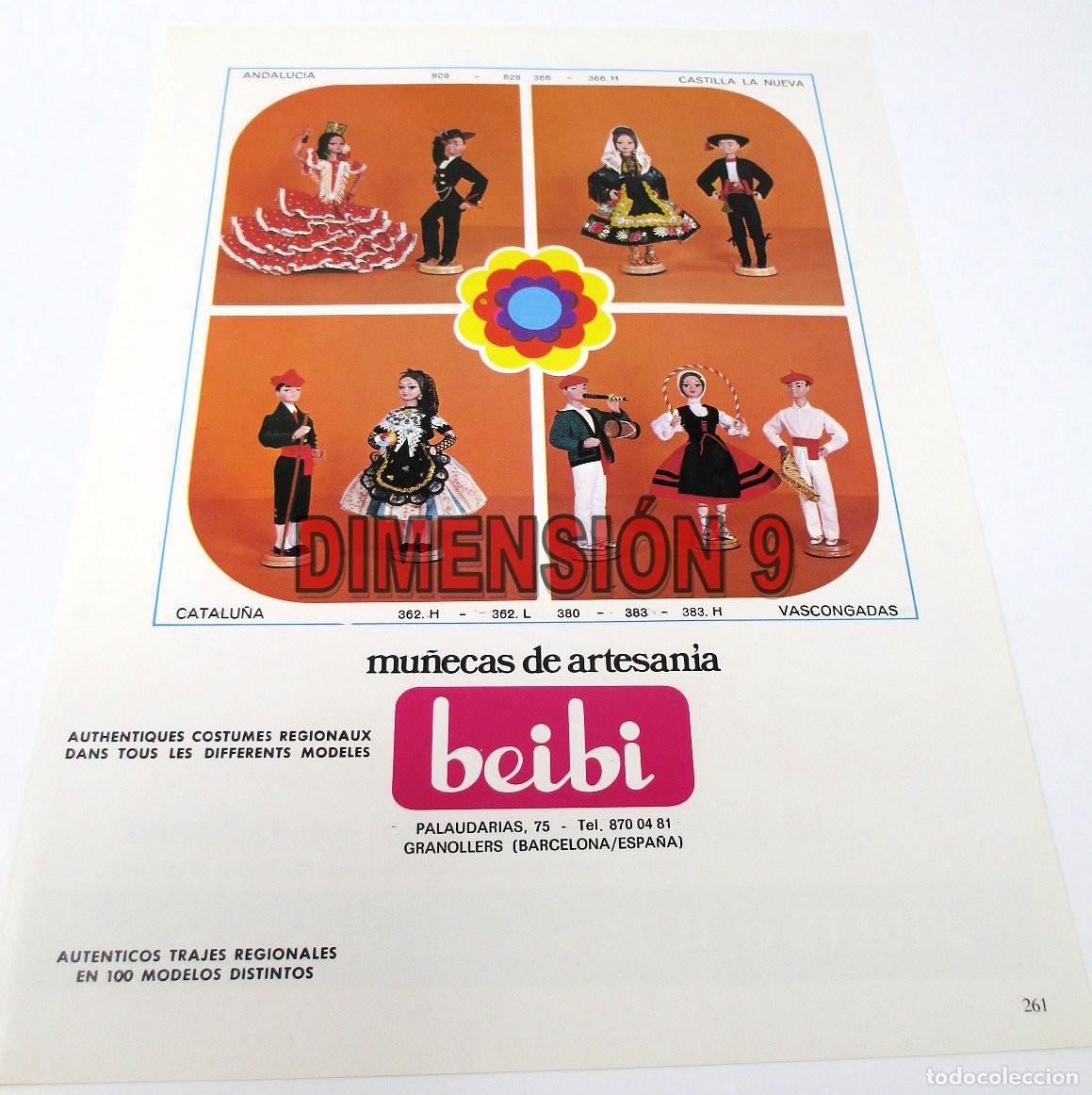 Old Toys: Publicidad (Recorte de Publicaci&oacute;n) - 30 x 22 cm aprox. - Juguetes Mu&ntilde;ecas Beibi de 1973