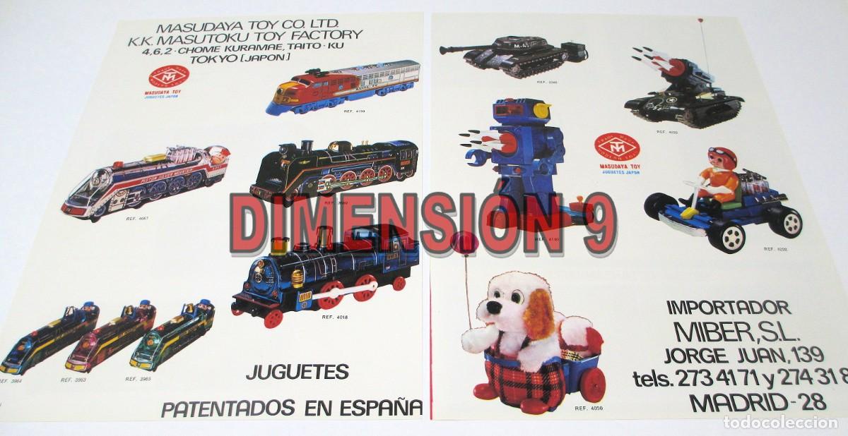 Old Toys: Publicidad (Recorte de Publicaci&oacute;n) - 2 hojas de 30 x 22 cm. MASUDAYA TOYS de Jap&oacute;n DE 1973