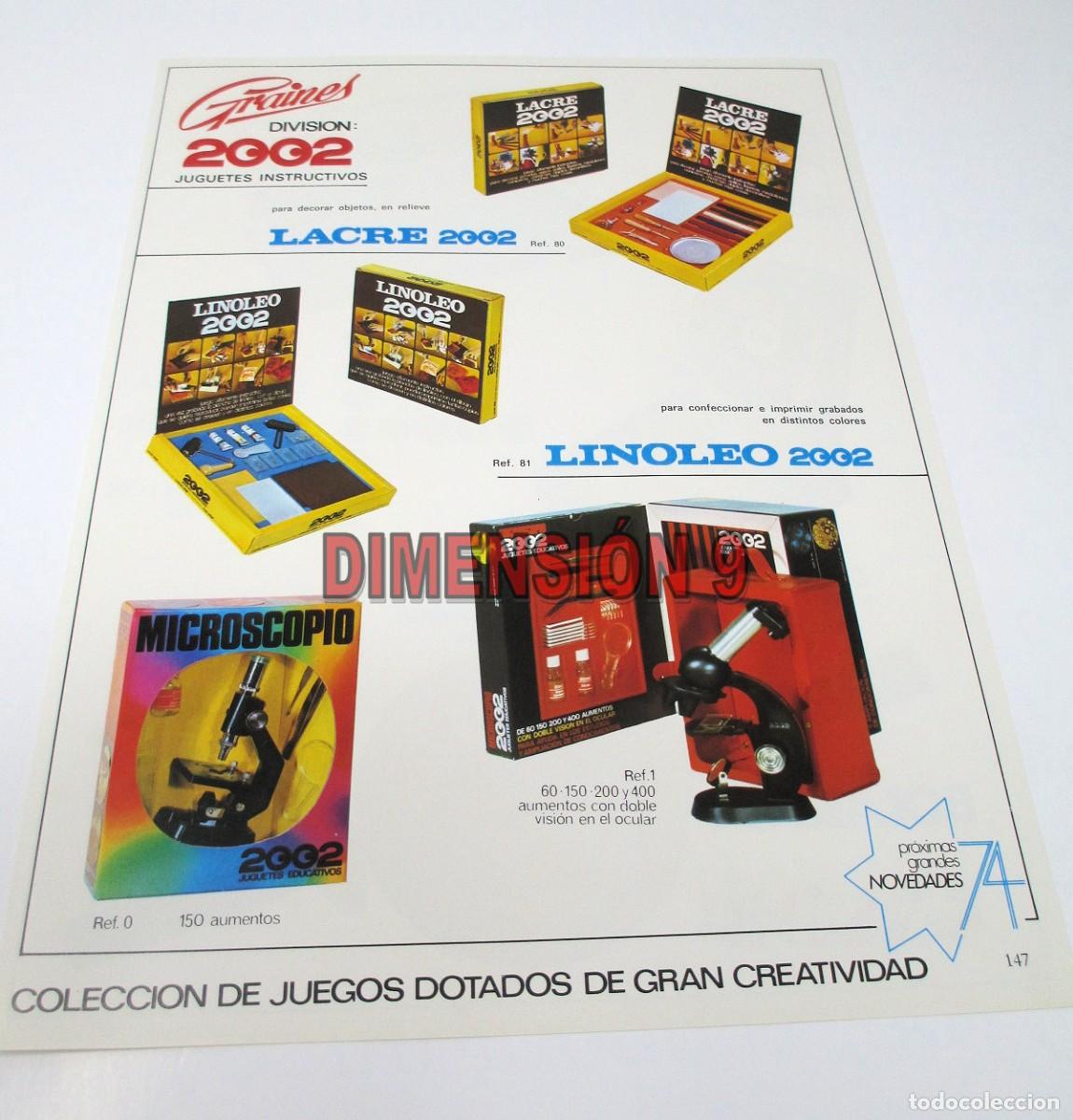 Jouets Anciens: Publicidad (Recorte de Publicaci&oacute;n) - 30 x 22 cm. Juguetes LINOLEO y BOLALOCA de Graine 1973