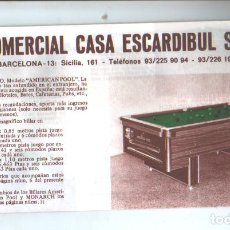 Juguetes antiguos: CASA ESCARDIBUL, BILLARES, FUTBOLINES, ETC... CATALOGO PUBLICITARIO AÑO 1982 - 17 PAGINAS. Lote 382008764