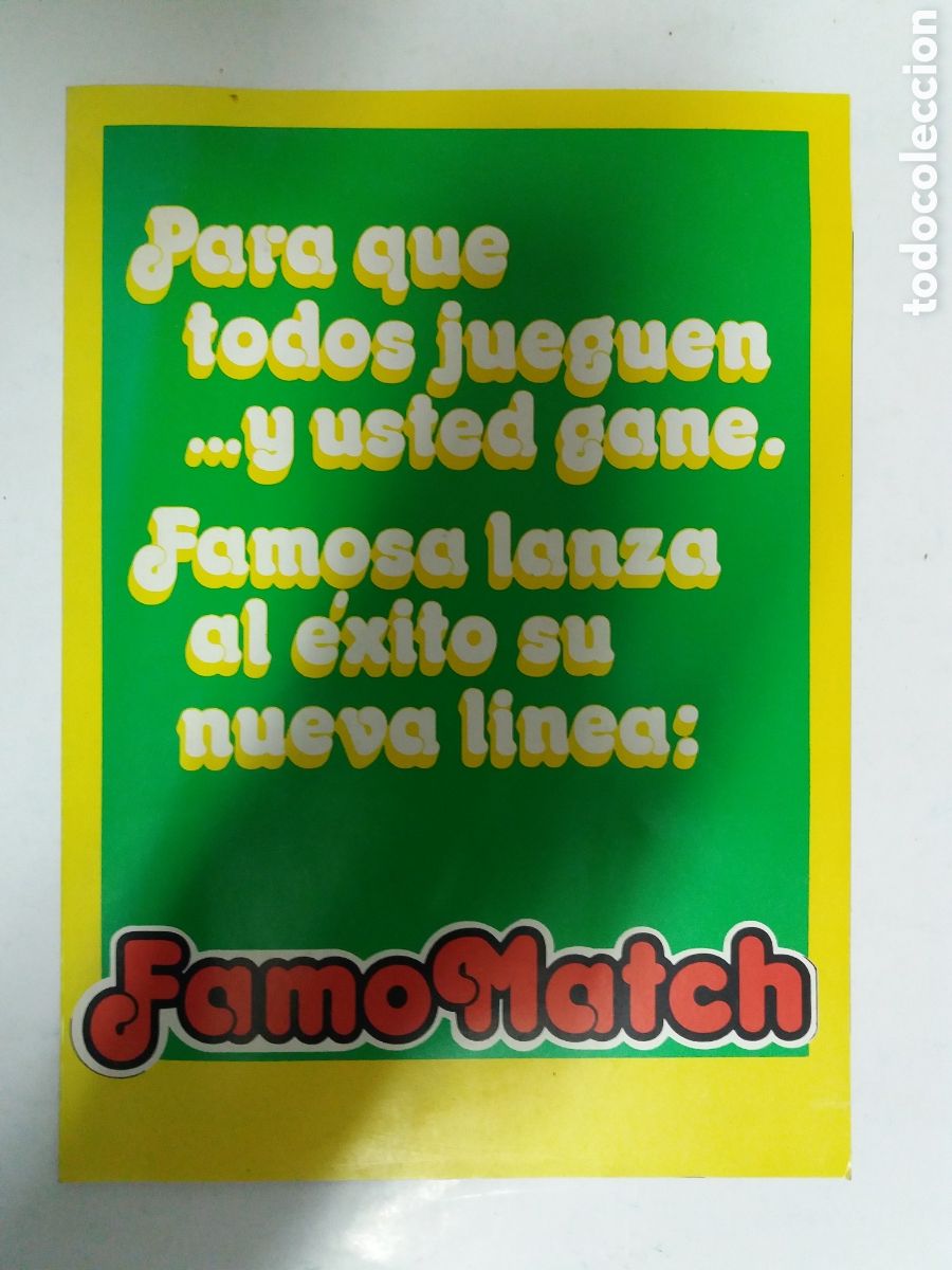 Juguetes antiguos: FOLLETO PUBLICIDAD FAMOMATCH DE FAMOSA.