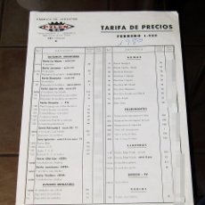 Juguetes antiguos: ANTIGUA TARIFA DE PRECIOS DE PILEN, FABRICA DE JUGUETES - FEBRERO DE 1980 - IBI