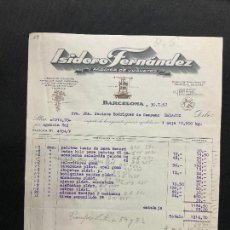 Juguetes antiguos: FACTURA DE JUGUETES. ISIDORO FERNANDEZ. FABRICA DE JUGUETES. BARCELONA. 1957. Lote 401568029