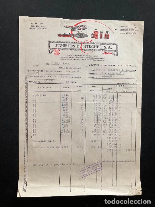 Brinquedos antigos: FACTURA DE JUGUETES. JUGUETES Y ESTUCHES. JUGUETESTUCHES. IBI. ALICANTE 1965