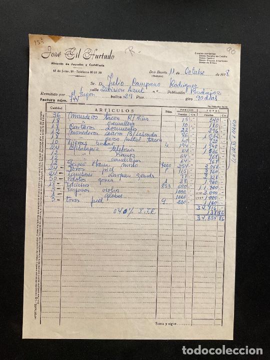 Old Toys: FACTURA DE JUGUETES. JOSE GIL HURTADO. DON BENITO BADAJOZ 1978