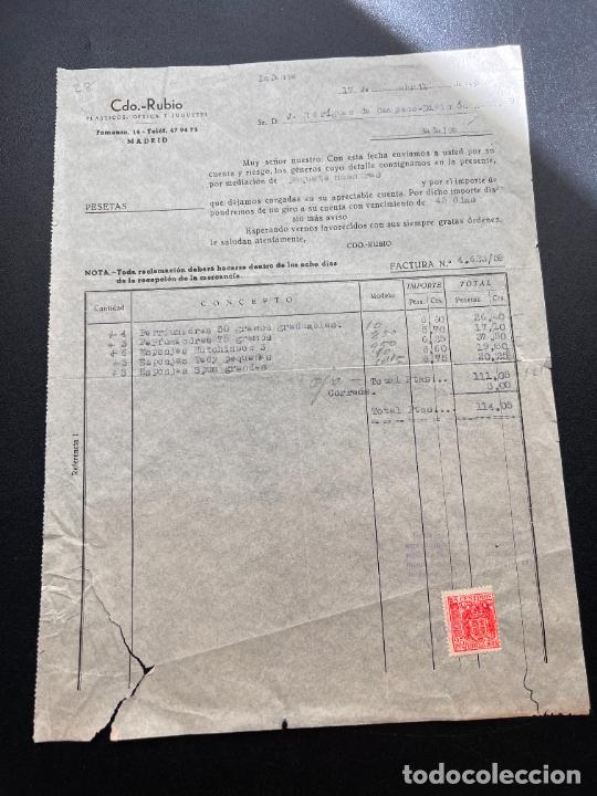 Jouets Anciens: FACTURA DE JUGUETES. CDO.-RUBIO. PLASTICOS,OPTICA Y JUGUETES. MADRID, 1959