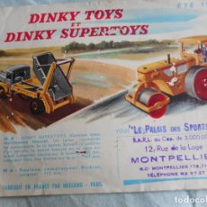 Juguetes antiguos: DIPTICO CATALOGO DINKY TOYS ET DINKY SUPERTOYS. MECCANO PARIS 1958. PALAIS DES SPORTS MONTPELLIER