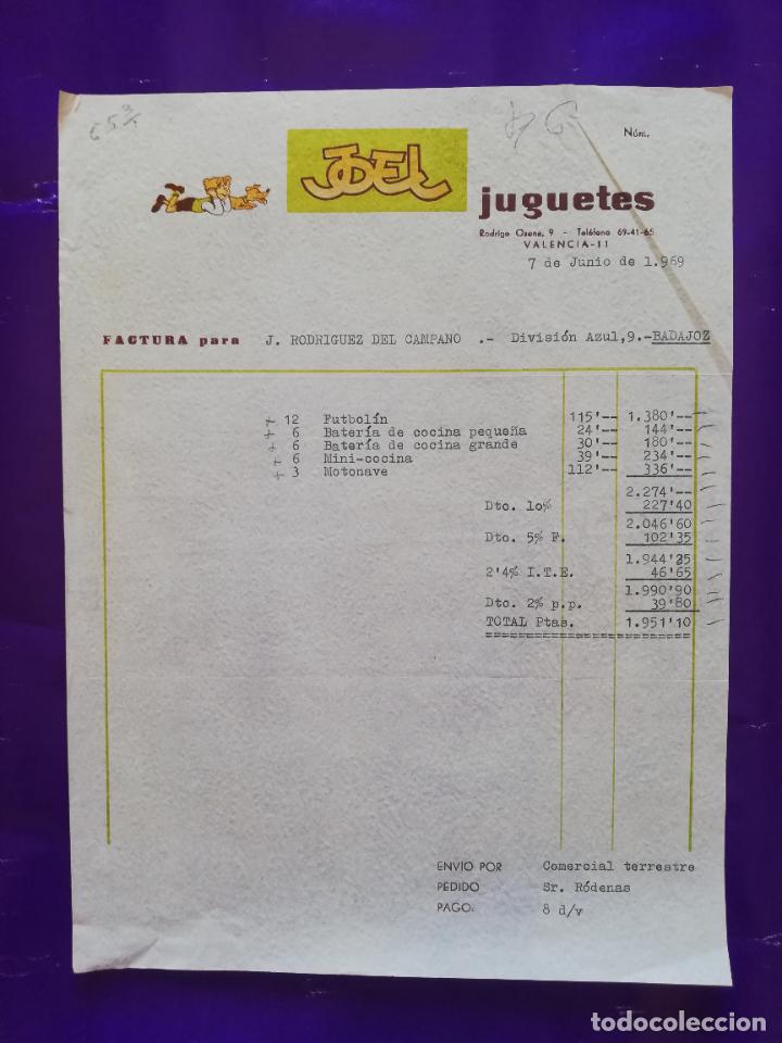 Old Toys: FACTURA DE JUGUETES. JUGUETES JOEL. VALENCIA, 1969.