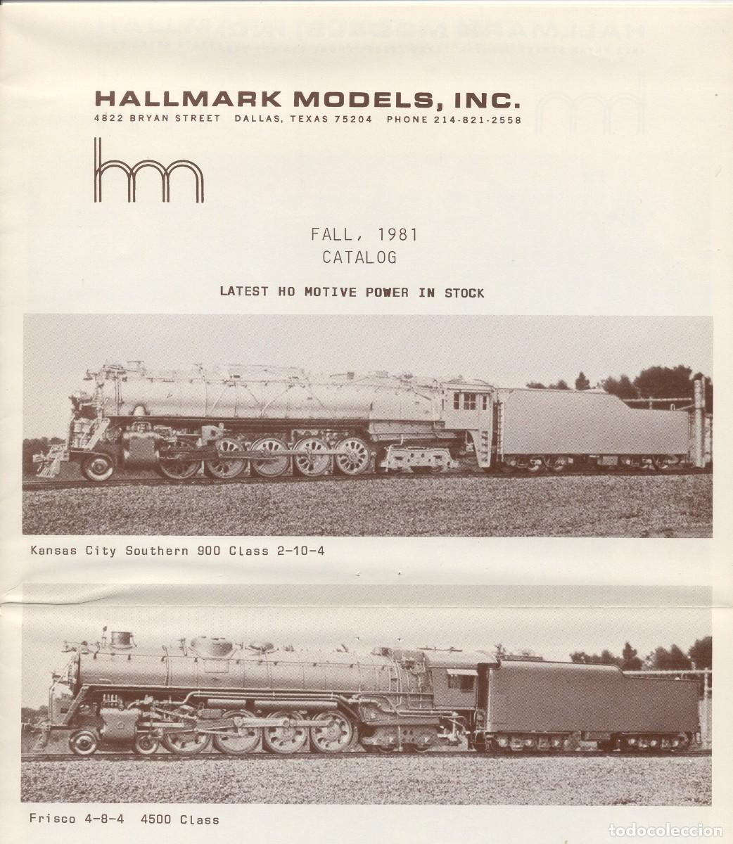 Juguetes antiguos: cat&agrave;logo HALLMARK MODELS HM Fall 1981 First Clss HO O & On3 Scale - Folder - en ingl&eacute;s - Foto 1