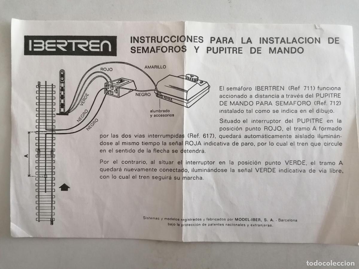 Juguetes antiguos: MANUAL IBERTREN, INSTRUCCIONES PARA INSTALACION DE SEMAFOROS Y PUPITRE DE MANDO