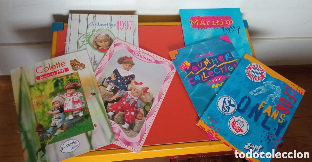 Antikes Spielzeug: LOTE DE 6 CAT&Aacute;LOGOS ZAPF CREATION 1997.NUEVOS.