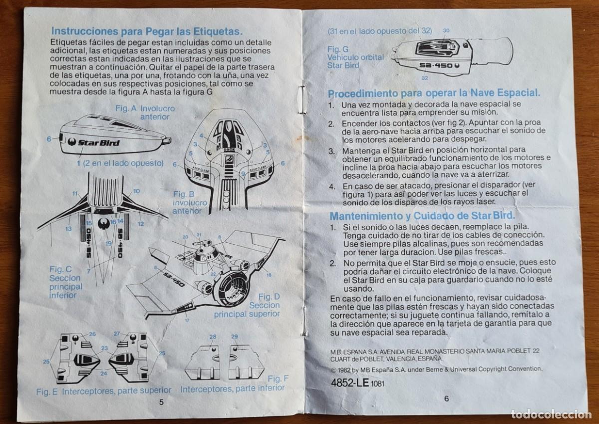 Juguetes antiguos: Instrucciones STAR BIRD electr&oacute;nico de MB Electronics - Foto 3
